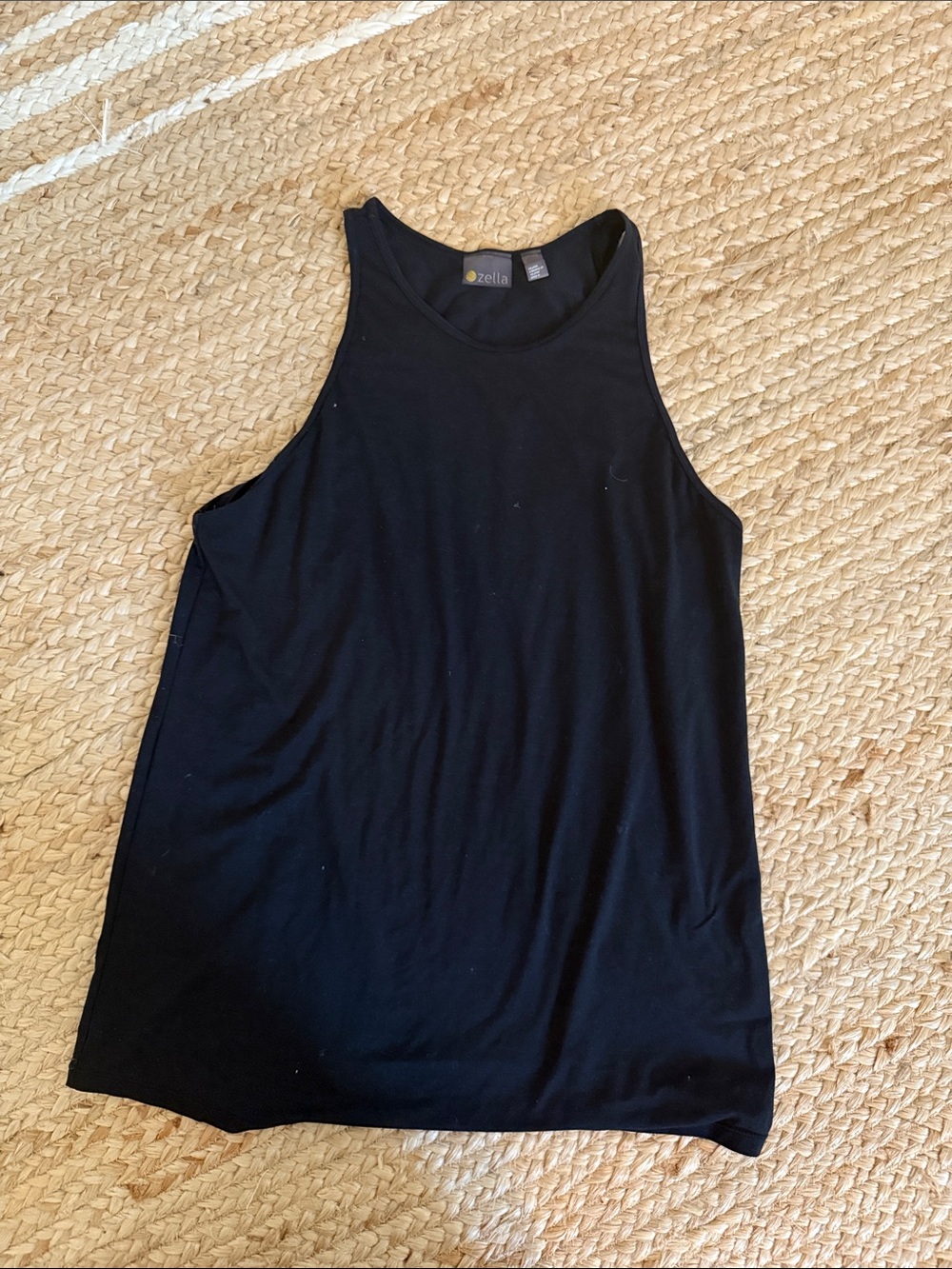 Zella Black High-Neck Racerback Tank